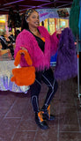 Orange fur bag