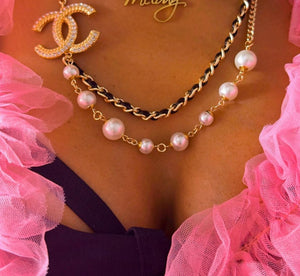 Pearl double necklace