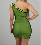 Neon Green Netted Dress