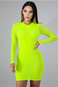 Neon Mesh Dress