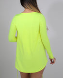Neon Swimsuit and Coverup Set