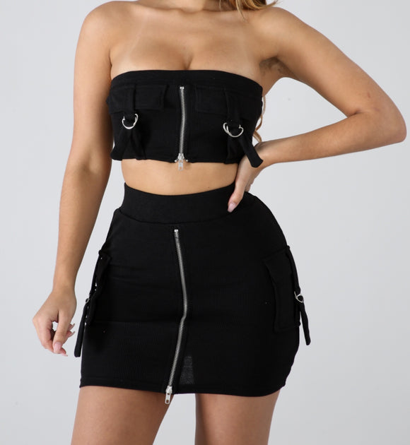 Tube Top Skirt Set
