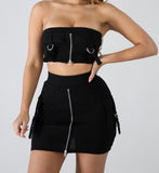 Tube Top Skirt Set