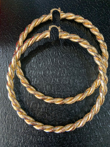 Oversized Gold Twisted Hoop Earrings