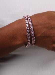 Pink Tennis Bracelets