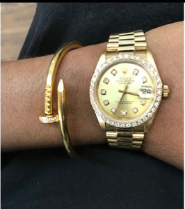 Gold Nail Bangle