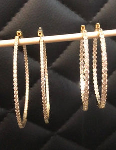 Gold Bling Hoops